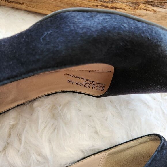 Cole haan black suede block heel pumps 8.5B - Picture 3 of 11